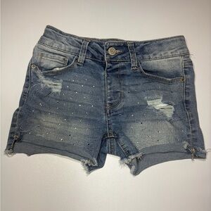 Vanilla Star Blue Distressed Jean Shorts